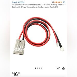 AYECEHI Red and Black Battery Adapter Cable